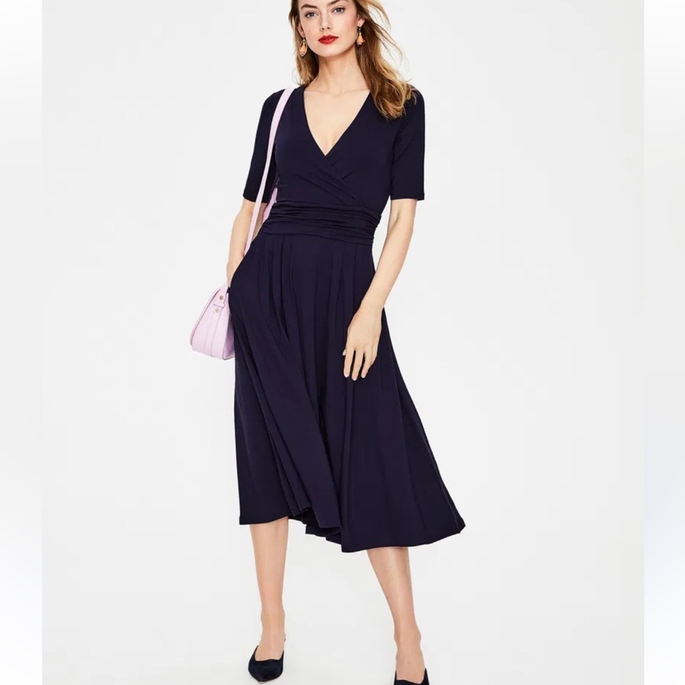 Boden Blue Knit Midi Dress Size 4